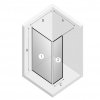NEW TRENDY Kabina prysznicowa WALK-IN NEW MODUS BLACK 130x30x200 EXK-0269/EXK-0256